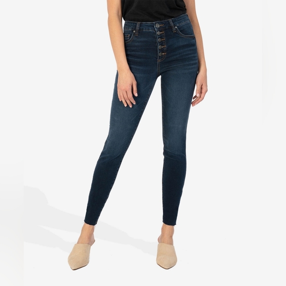 Kut from the Kloth Denim - Kut from the Kloth Button Fly Skinny Jeans Size 8